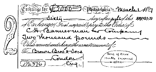 A bill of exchange (banker's).