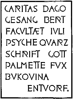 73. MODERN GERMAN CAPITALS. JOSEPH PLCNIK