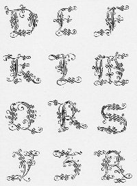 165. ITALIAN GOTHIC INITIALS. G. A. TAGLIENTE, 16TH CENTURY