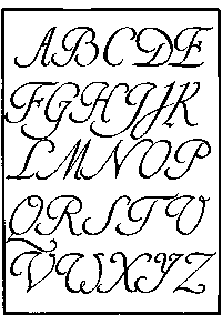 201. SPANISH SCRIPT CAPITALS. EARLY 18th CENTURY. F. C. B.