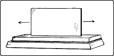 Fig. 155. Sharpening a Cabinet-Scraper: 3rd Step, Removing the Wire-Edge.