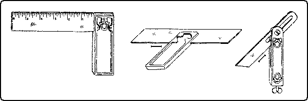 Fig. 200. Try-Square. Fig. 201. Miter-Square. Fig. 202. Sliding-T