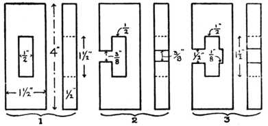 Fig. 390.—The Three Parts, with Sizes marked.