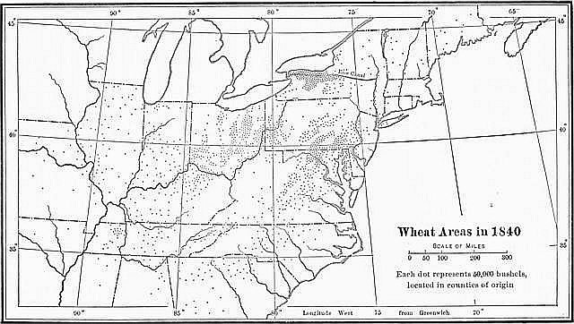 Wheat Areas in 1840