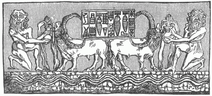 58.—CYLINDER OF SARGON, FROM AGADÊ. (Hommel, "Gesch.
Babyloniens u. Assyriens.")