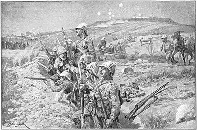 FIX BAYONETS! REPELLING AN ATTACK FROM THE TRENCHES
AROUND LADYSMITH.