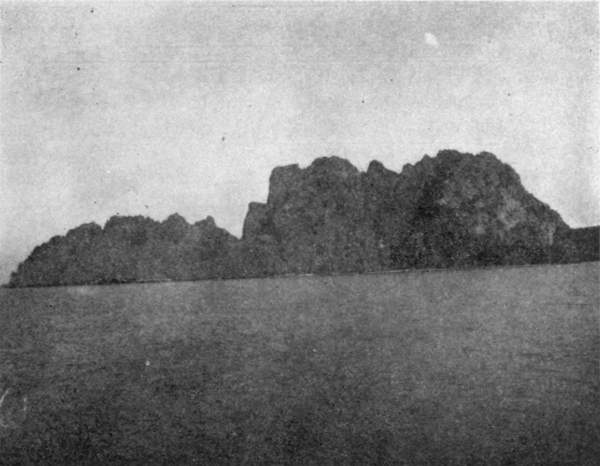 ISLAND NEAR TAY TAY WHERE EDIBLE BIRDS' NESTS ARE
FOUND.