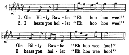 Tennessee Call and 'Sponse Musical Notation 4