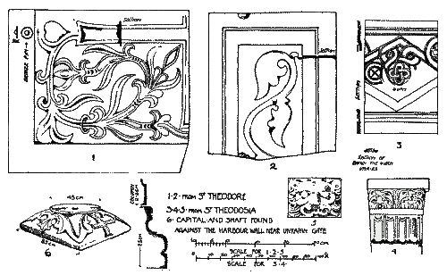 Details from the Church—Details from Church of S. Theodore—Capital and Shaft found near Unkapan Gate.