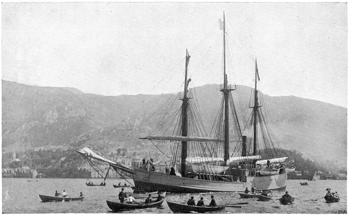 The “Fram” leaving Bergen