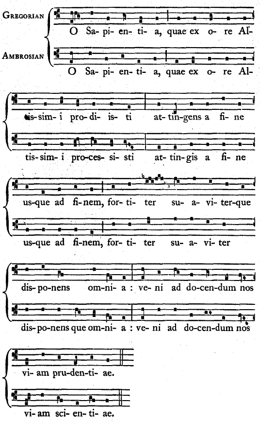 Antiphon, Gregorian and Ambrosian