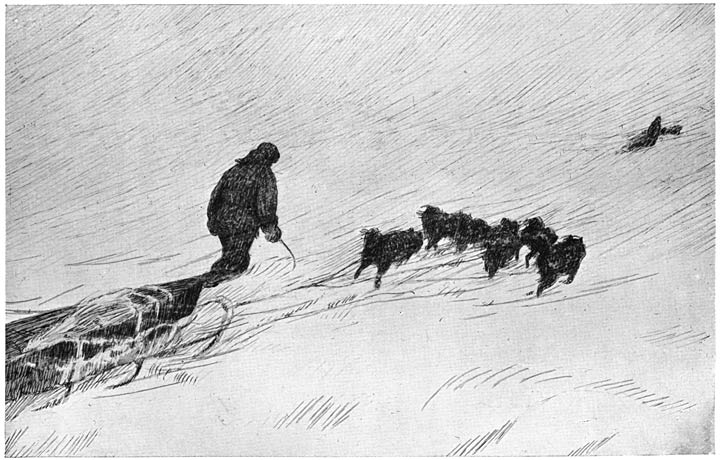 Northwards through the Drift-snow. April, 1895