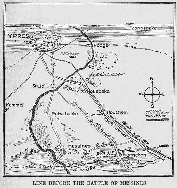 LINE BEFORE THE BATTLE OF MESSINES