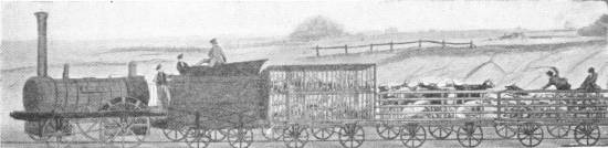 EARLY ROLLING STOCK ON THE LIVERPOOL AND MANCHESTER RAILWAY IN
 THE FIRST DAYS OF THE RAILWAY