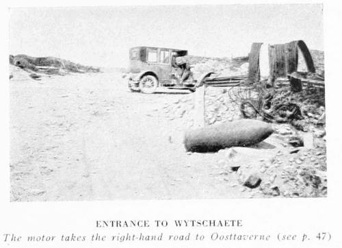 ENTRANCE TO WYTSCHAETE
The motor takes the right-hand road to Oosttaverne (see p. 47).