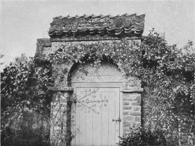 Garden Door-way wreathed with Clematis Graveolens.