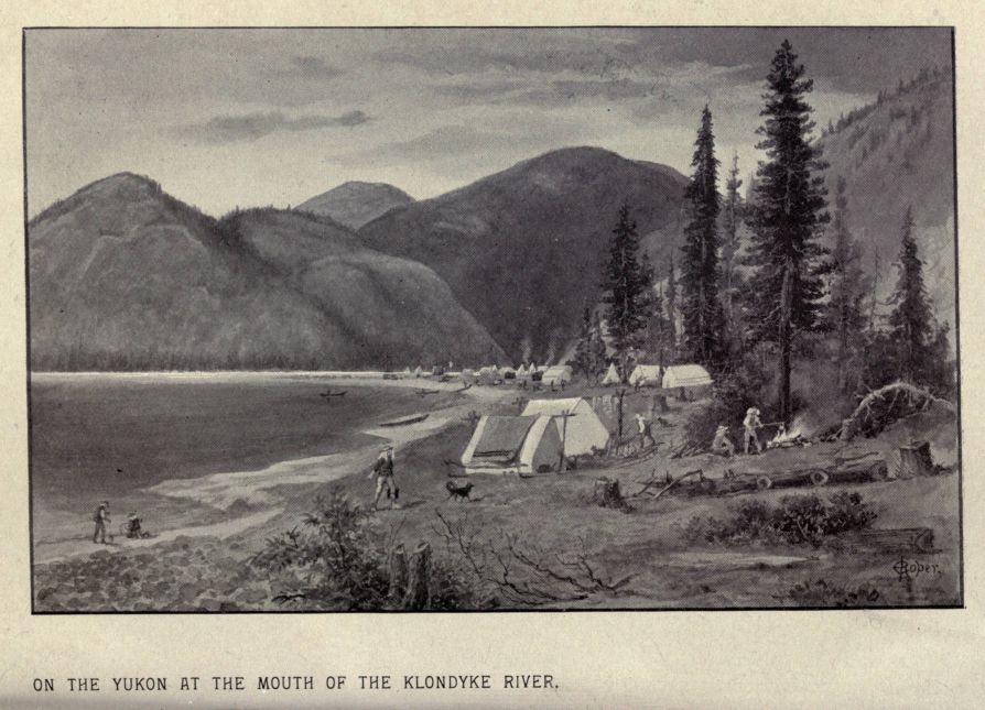 ON THE YUKON AT THE MOUTH OF THE KLONDYKE RIVER.