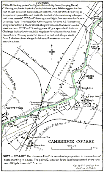 Map of Cambridge course