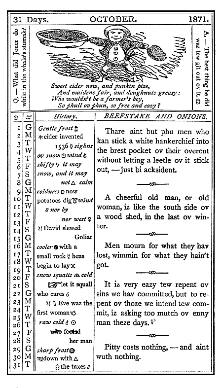 almanac October 1871