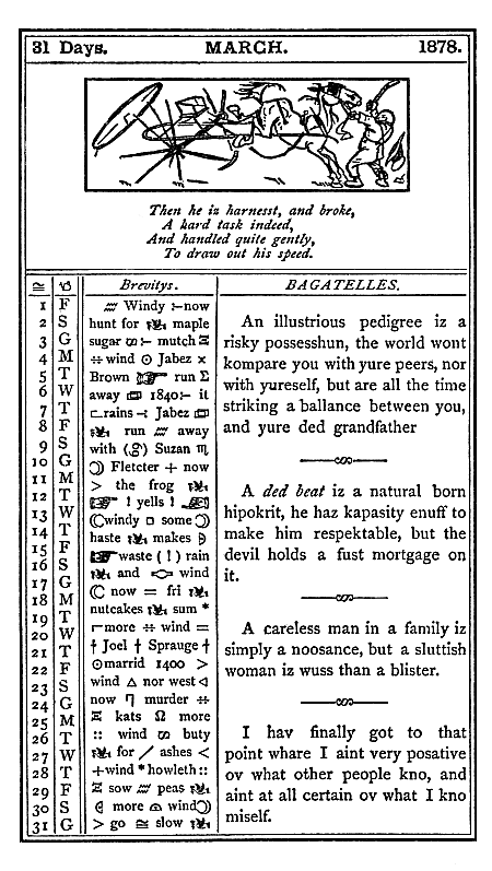 almanac March 1878