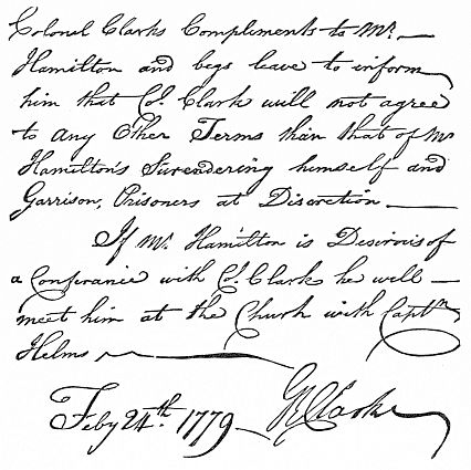 CLARK’S FINAL SUMMONS TO HAMILTON