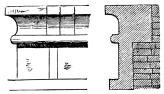 Fig. 46.—Cornice of the Temple Substructure at
Corsabad.