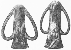 Nos. 111, 112. Double-handed Vases of Terra-cotta, from
the Trojan Stratum (9 M.).