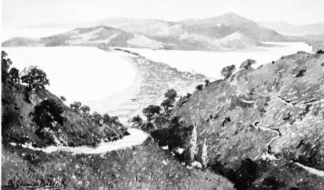 The Lines of Chatalja

The south extremity of the lines by the Sea of Marmora. The road leads
down to the village of Küjük Chekmedje, with its bridge across which the
Bulgarians attempted an attack, but were checked by the fire of a
Turkish warship in the bay.