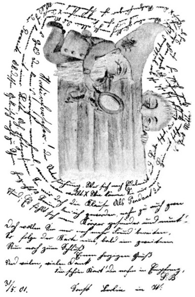 Fig. 14. Manierierte katatonische Schrift.