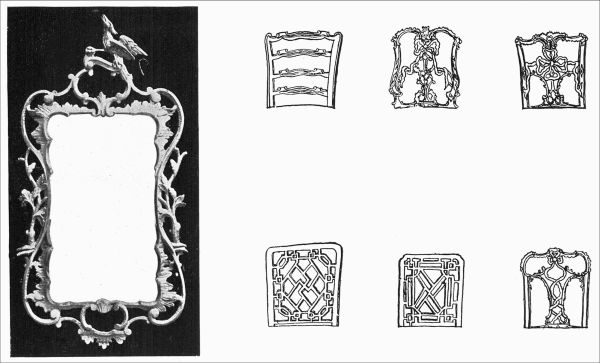 Figure 26. CHIPPENDALE CHAIR-BACKS AND MIRROR-FRAME