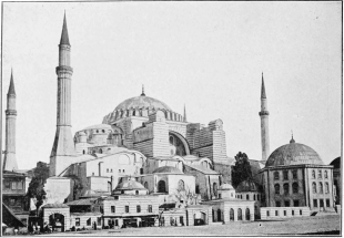 CHURCH HAGIA SOPHIA, CONSTANTINOPLE. EXTERIOR.