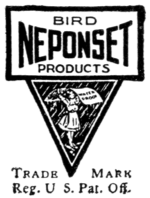 BIRD, NEPONSET, PRODUCTS, TRADE MARK, Reg. U. S. Pat. Off.