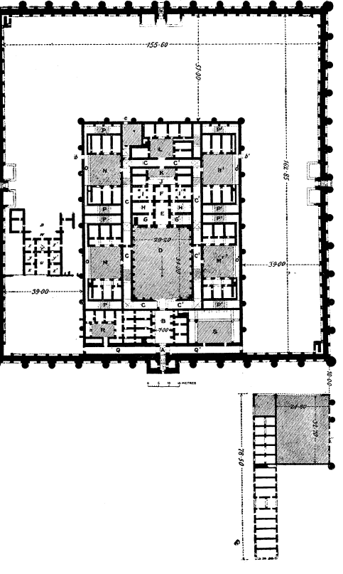 Fig. 79.—UKHEIḌIR, GROUND PLAN.