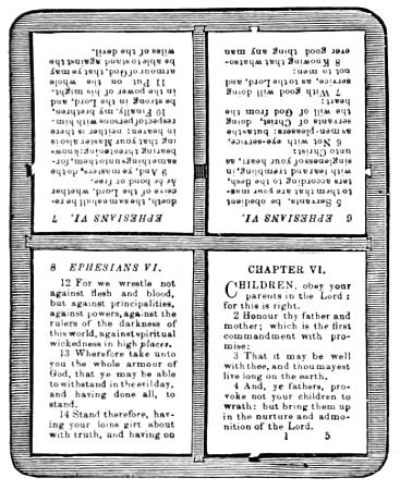 Ephesians VI Chapter VI laid out in pages