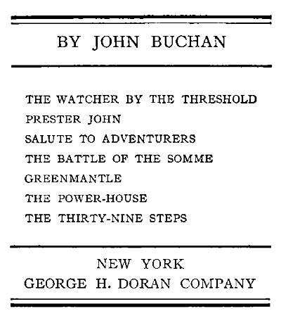 BY JOHN BUCHAN