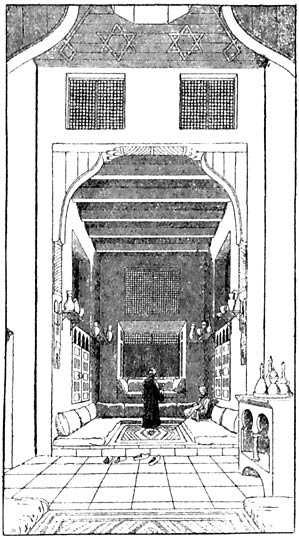 INTERIOR OF A MUḤAMMADAN HOUSE IN CAIRO. (Lane.)