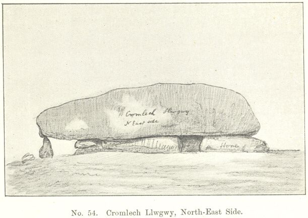 No. 54.  Cromlech Llwgwy, North-East Side