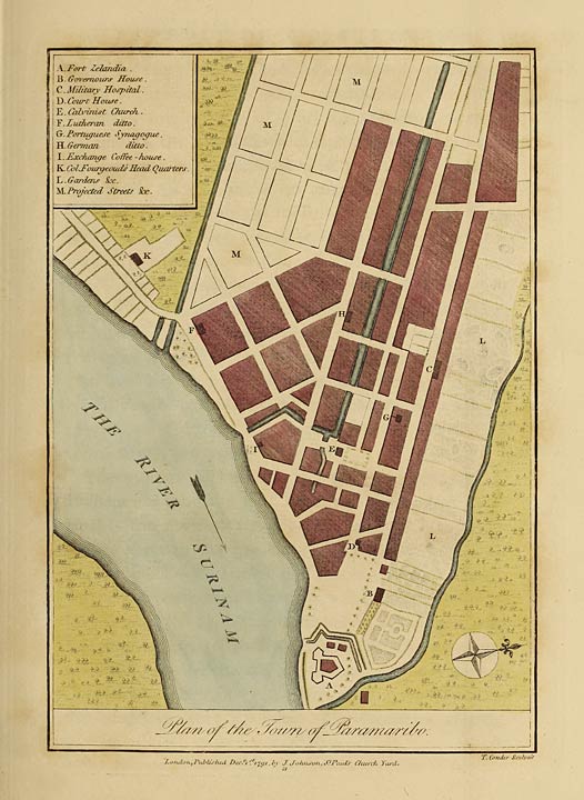 Plan of the Town of Paramaribo.