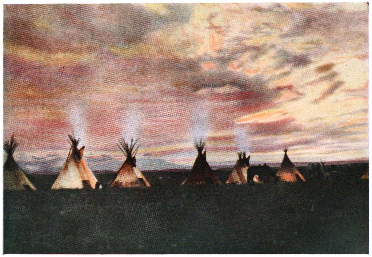 A BLACKFOOT CAMP ON THE PRAIRIE