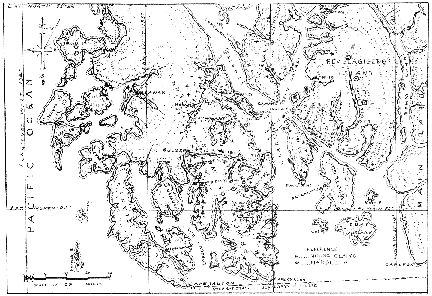 Map of Southeastern Alaska