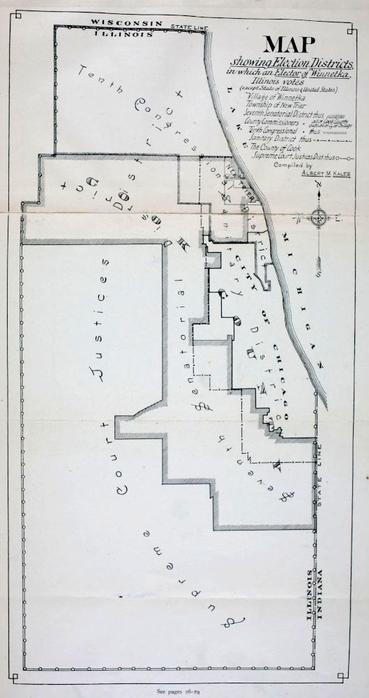 Map showing election districts