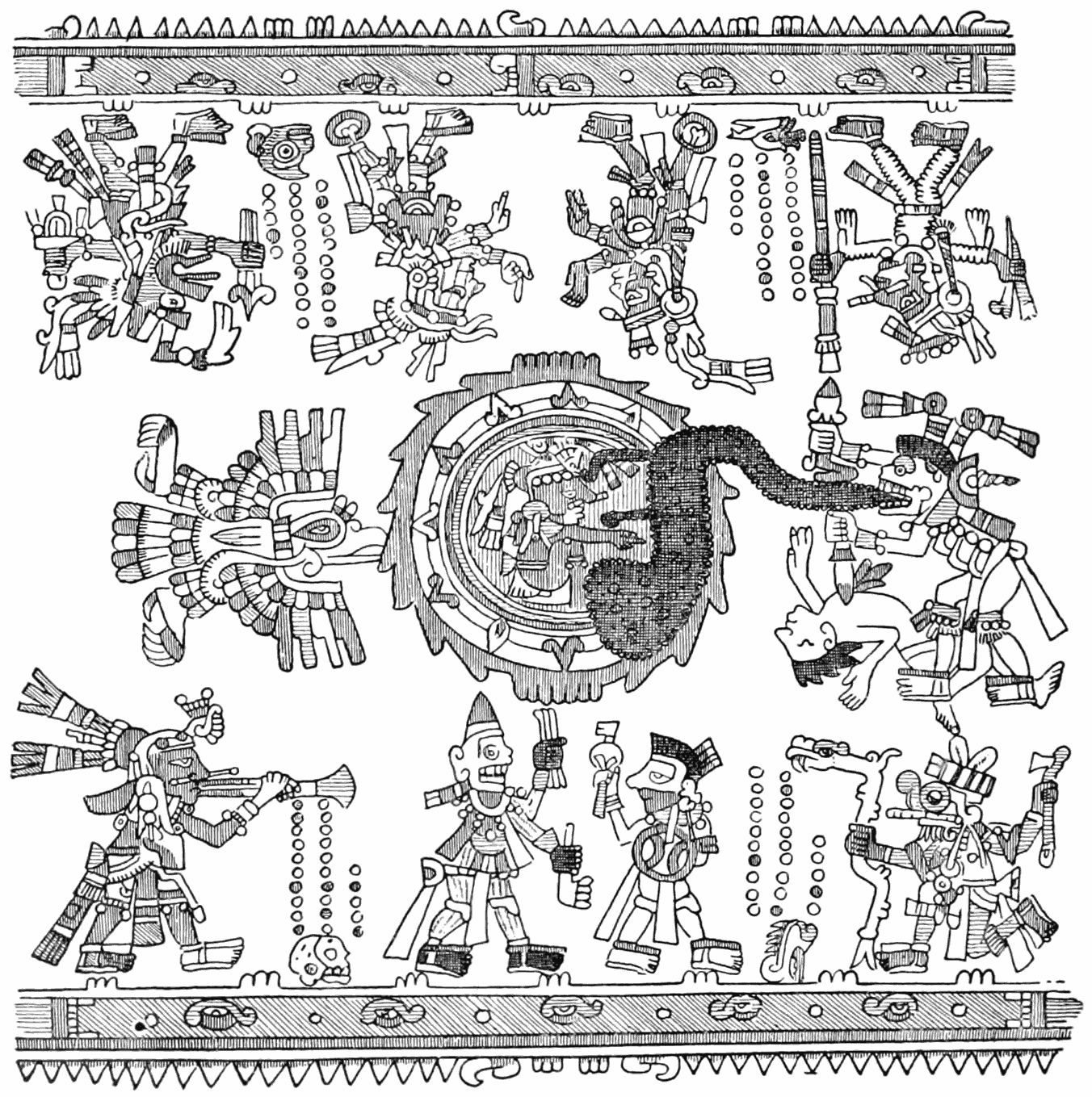 MEXICAN IDEA OF SACRIFICE TO THE SUN-GOD.