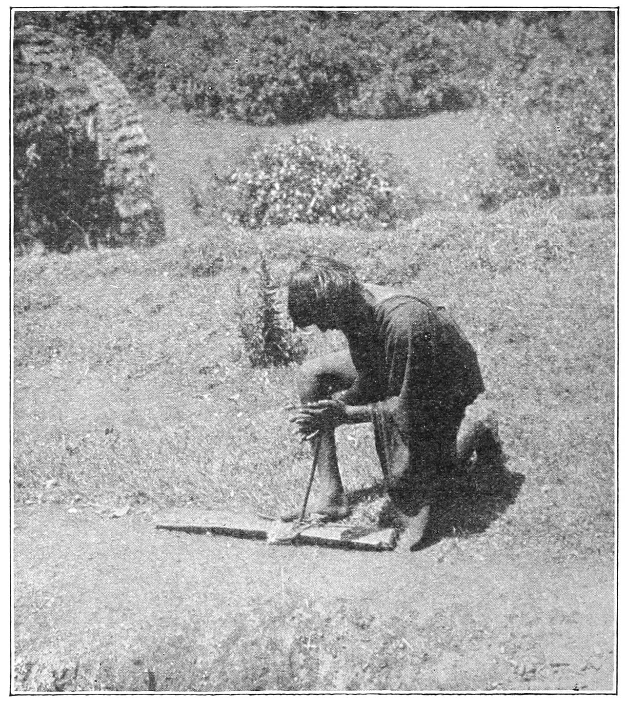 FIG. 65.—KAROL (64), THE ‘WURSOL’ OF TARADR, MAKING FIRE.