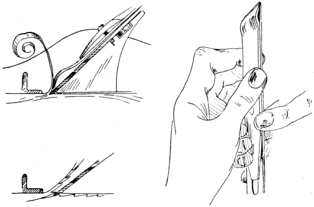 Working of cap-iron and lack thereof; adjustment of cap-iron