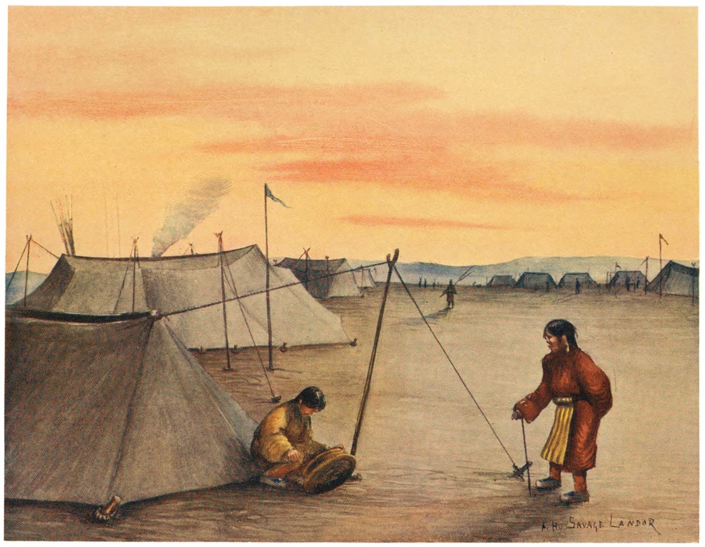 A Tibetan Camp of Black Tents