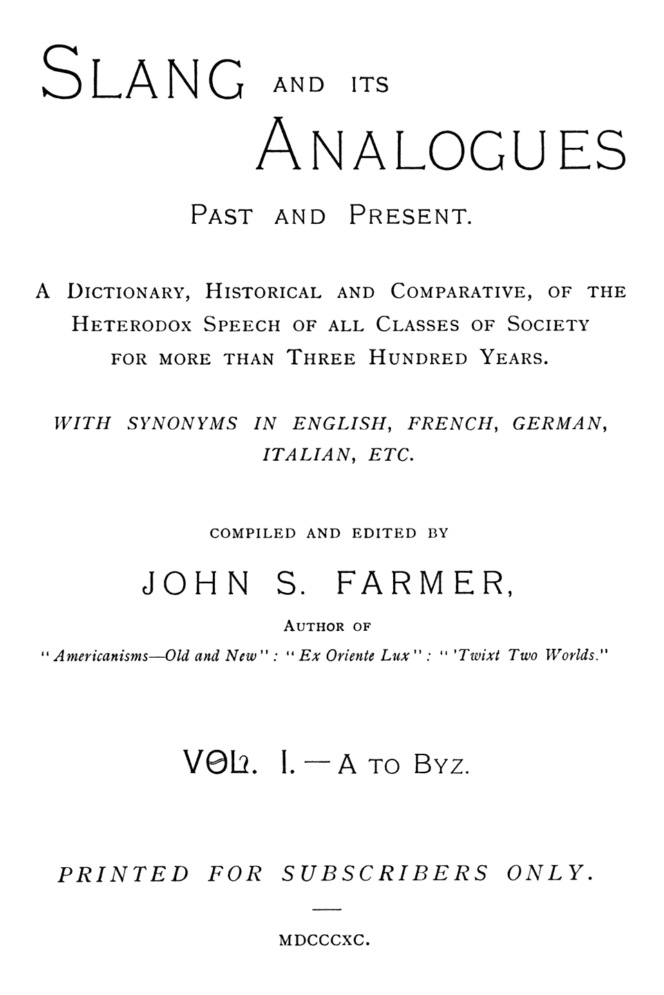 Original Title Page.