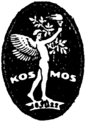 Signet der Kosmos-Gesellschaft: Engel mit Ölzweig und Fackel