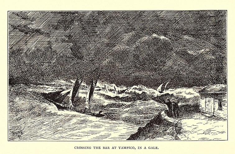 CROSSING THE BAR AT TAMPICO, IN A GALE.