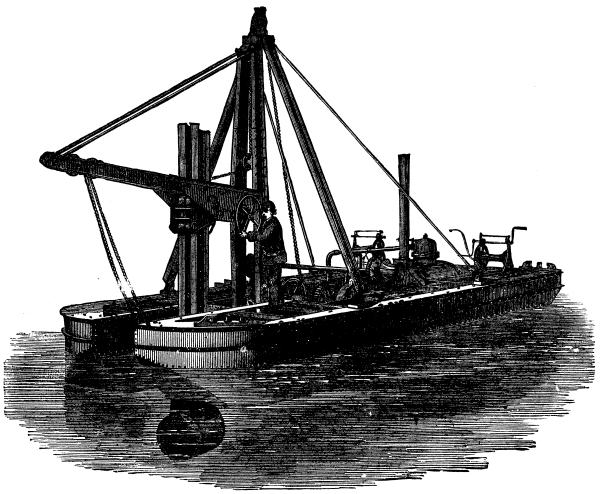 SINGLE BUCKET DIPPER DREDGER.